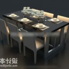 Modernt matbord och stol