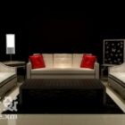 Sofa 3 Seaters With Lamp