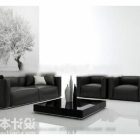 Modernism Black White Sofa Table 3d model