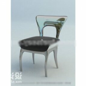 Single Chair Silver Color 3d model