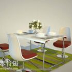 Dinning Table And Chair With Carpet