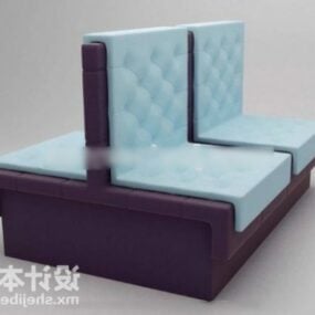 Restaurant Double Side Sofa 3d model