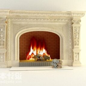 Classic Fireplace Furniture 3d model