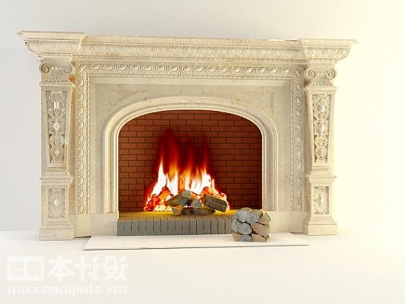 Stone Fireplace Classic Design