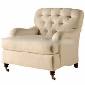 Upholsteri Sofa Tunggal Gaya Chester Model 3d