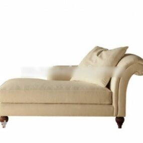 欧式休闲沙发米色3d模型