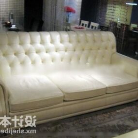 White Chester Sofa 3d model