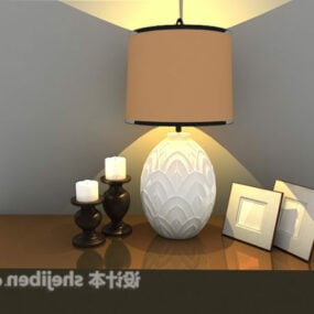 نموذج مصباح طاولة على شكل بيضة ثلاثي الأبعاد