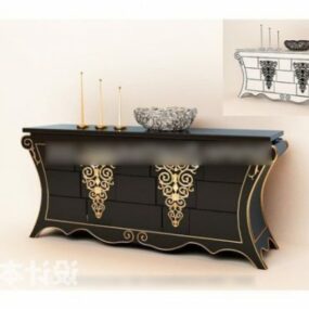 Entrance Hall Cabinet Classic Style 3d model