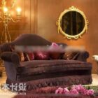Античный бархатный диван
