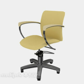 Office Yellow Wheels Chair 3d model