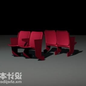 Chaise de cinéma de théâtre modèle 3D