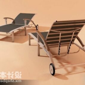 户外沙滩椅3d模型