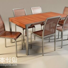 办公室餐桌椅3d模型