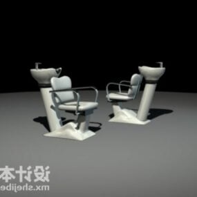 3d модель мийного крісла перукарні