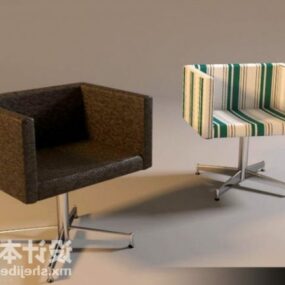 Office Fixed Single Chair 3d model