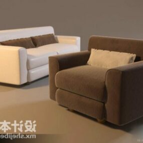 Sofá moderno y suave modelo 3d