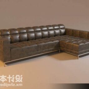 3д модель дивана L в стиле Честерфилд