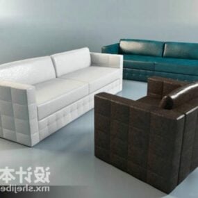 Leather Sofa Collection 3d model