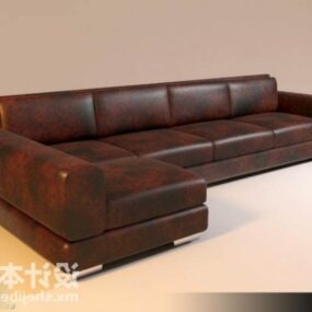 Sectional Leather Sofa 3d model