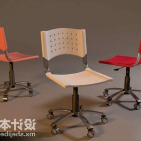 كرسي مكتب الموظفين نموذج 3D