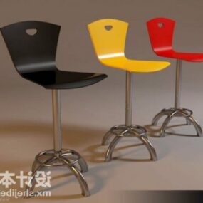 نموذج كرسي بار ملون ثلاثي الأبعاد