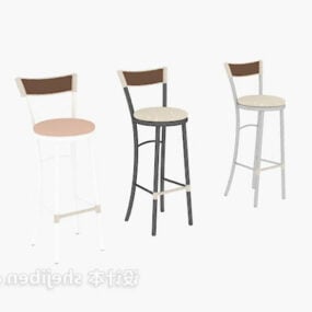 Bar Chair Four Leg 3d model