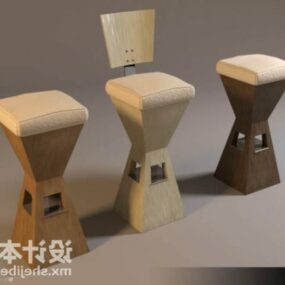 Bar Chair Stylized Shaped 3d model