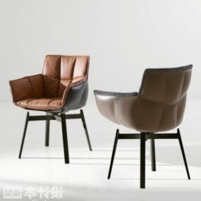 Leather Office Chair Modern Style 3d model