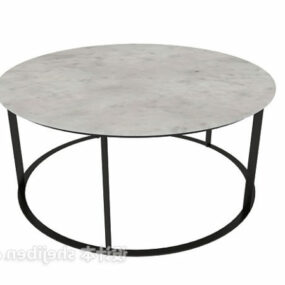 Round Marble Coffee Table 3d model