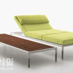 Recliner With Daybed 3d model