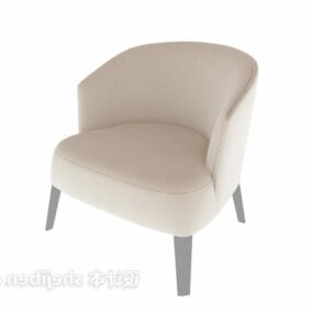 Grey Upholstered Accent Chair 3d model