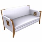 アジアンスタイルの白いソファ