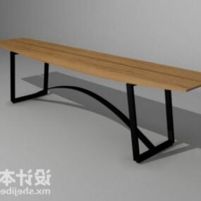 3D model dřevěné lavice