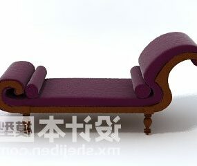 European Purple Lounge Chair 3d model