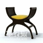 Stilisierter Stuhl aus dunklem Holz