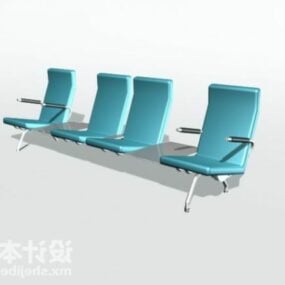 Station Iron Bench Chair 3d model