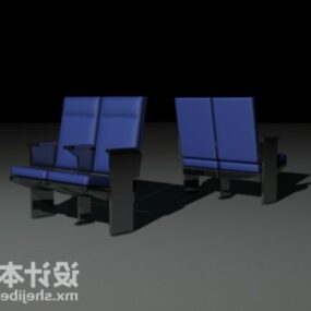 Waiting Area Row Seat 3d model