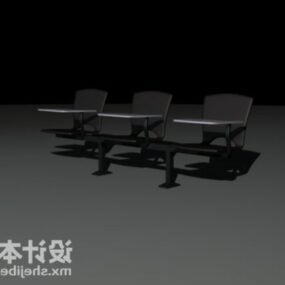 ملعب كرسي مقعد رمادي نموذج ثلاثي الأبعاد