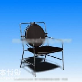 Modelo 3d de cadeira com estrutura de aço