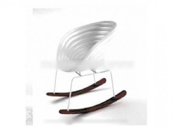 Modern White Rocking Chair