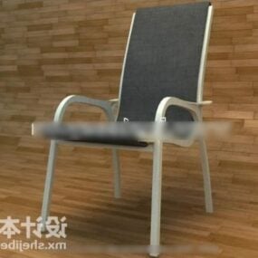 Office Simple Black Iron Chair 3d model