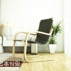 Recliner Chair C Cshaped 3d model