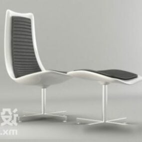 Office Modern Chair With Ottoman 3d model