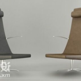 Modern Office Chair Leather Material 3d model