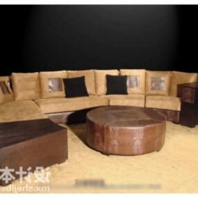 Multimediahuone Suuri sohva 3D-malli