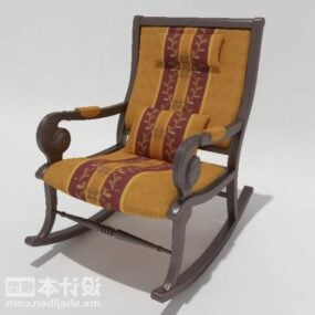 3д модель американского кресла-качалки