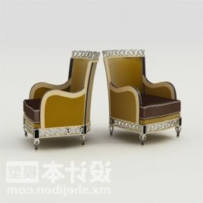고급스러운 안락 의자 3d 모델