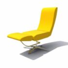 Chaise inclinable jaune