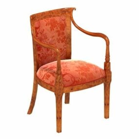 Antique Velvet Dinning Chair 3d model